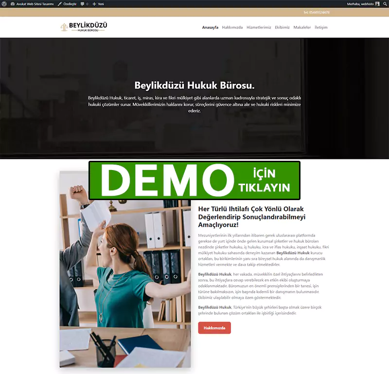 avukat sitesi web tasarımı